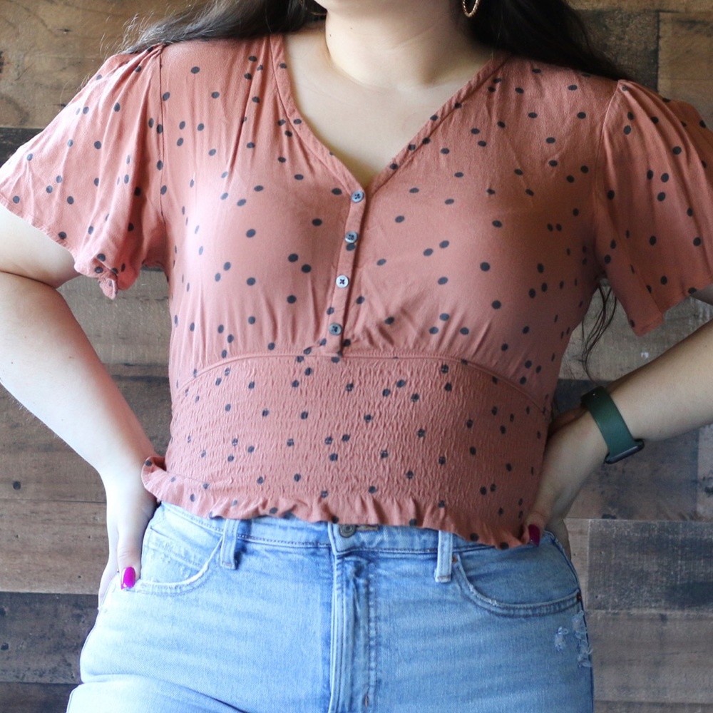 Polka dot blouse